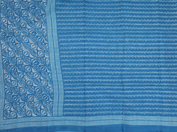 Allover Design Blue Printed Cotton Unstitched Salwar Material