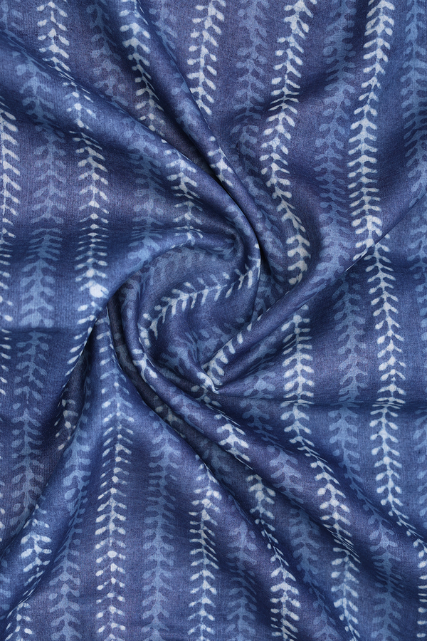 Allover Design Capri Blue Tussar Silk Dupatta