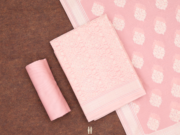 Allover Design Dusty Rose Kota Unstitched Salwar Material