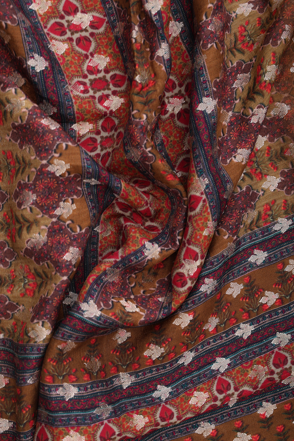 Allover Design Golden Brown Banarasi Dupatta