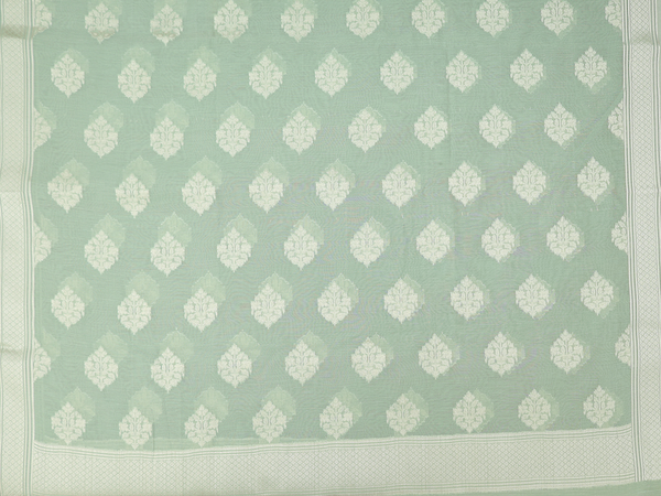 Allover Design Green Kota Cotton Unstitched Salwar Material