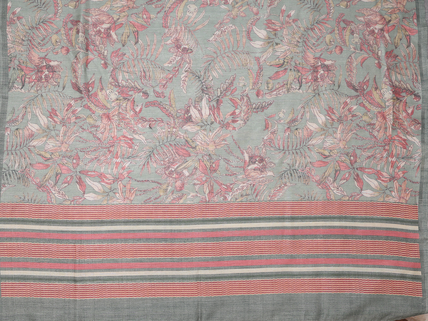 Allover Design Green Silk Cotton Unstitched Salwar Material