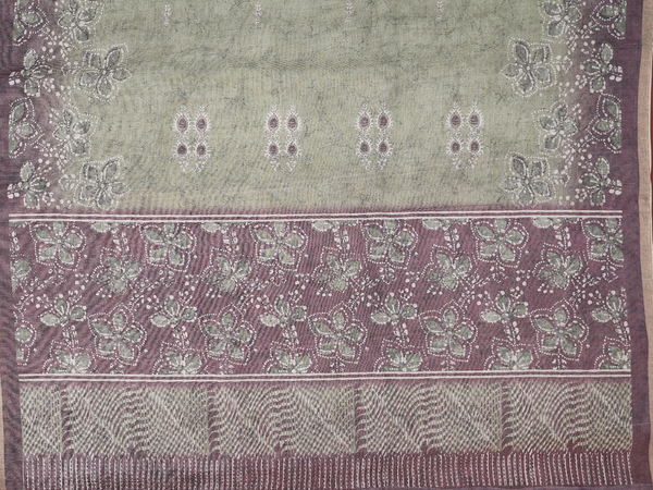 Allover Design Green Silk Cotton Unstitched Salwar Material