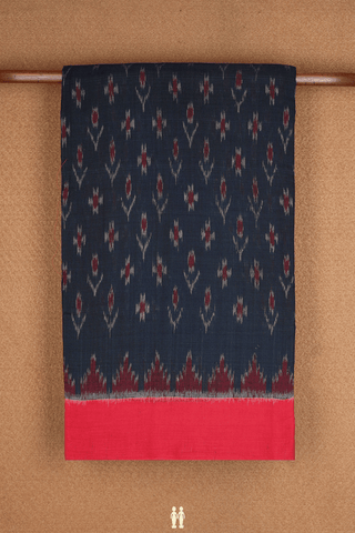 Allover Design Midnight Blue Pochampally Cotton Saree