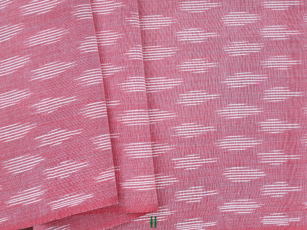 Allover Design Pink Ikat Cotton Blouse Material