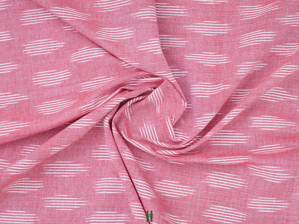 Allover Design Pink Ikat Cotton Blouse Material