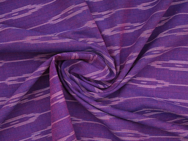Allover Design Grape Purple Ikat Cotton Blouse Material