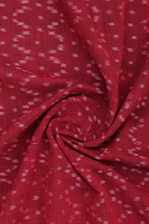 Allover Design Red Pochampally Cotton Dupatta