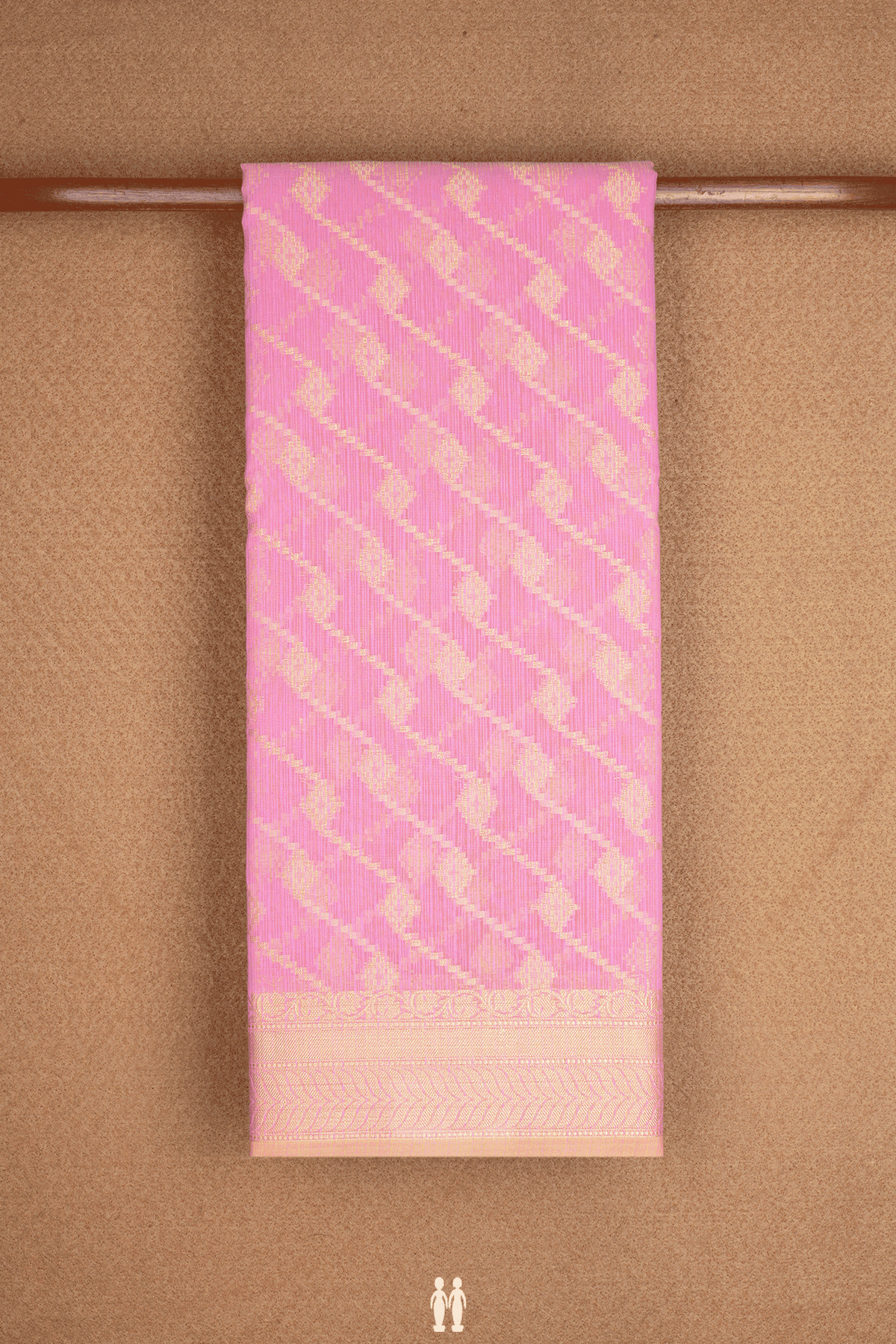 Allover Design Rose Pink Kota Cotton Saree