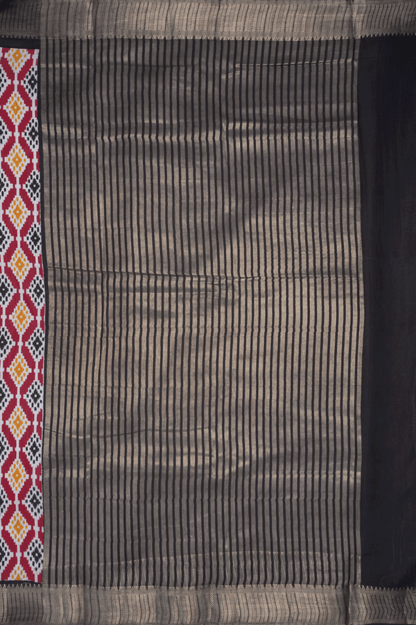 Allover Design Ruby Red Chanderi Cotton Saree