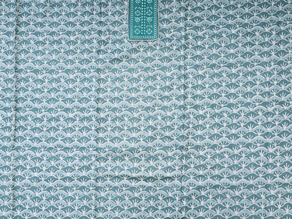 Allover Design Sea Green Cotton Unstitch Salwar Material
