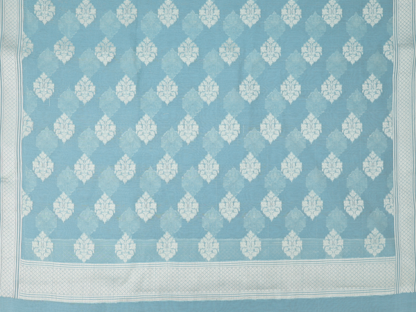 Allover Design Turkish Blue Kota Unstitched Salwar Material