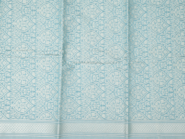 Allover Design Turkish Blue Kota Unstitched Salwar Material