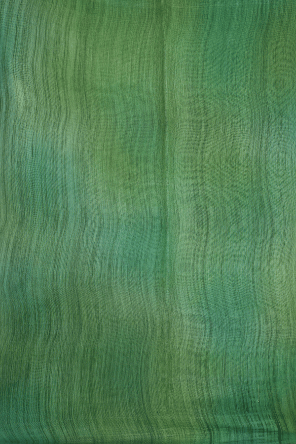 Allover Diagonal Design Shades Of Green Chanderi Cotton Saree