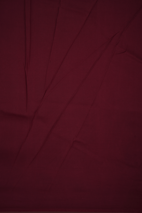Allover Floral Design Burgundy Red Printed Silk Saree