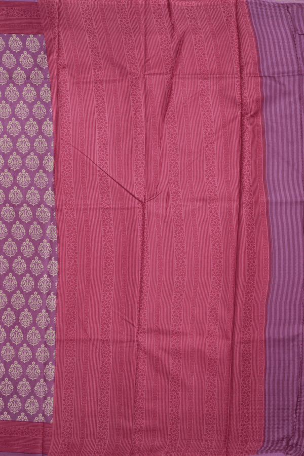 Allover Floral Design Mulberry Printed Silk Saree