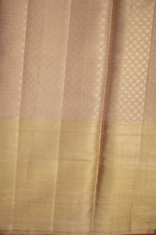 Allover Floral Design Gold Tissue Kanchipuram Silk Saree