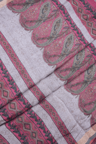 Allover Floral Design Multicolor Chanderi Cotton Saree