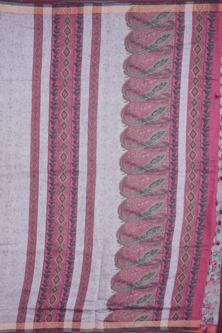 Allover Floral Design Multicolor Chanderi Cotton Saree