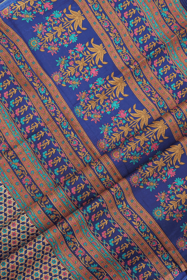 Allover Floral Design Multicolor Printed Silk Saree