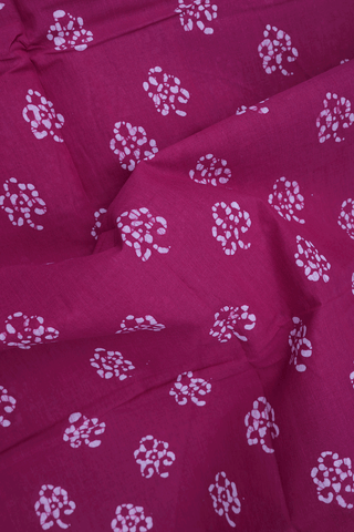 Allover Floral Motifs Mulberry Pink Sungudi Cotton Saree