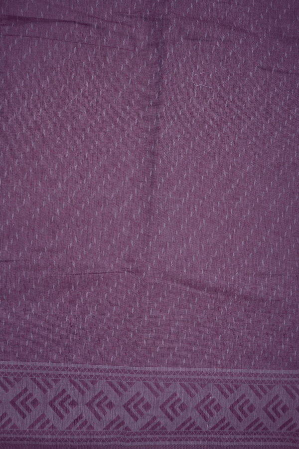 Allover Floral Printed Berry Purple Bengal Cotton Saree