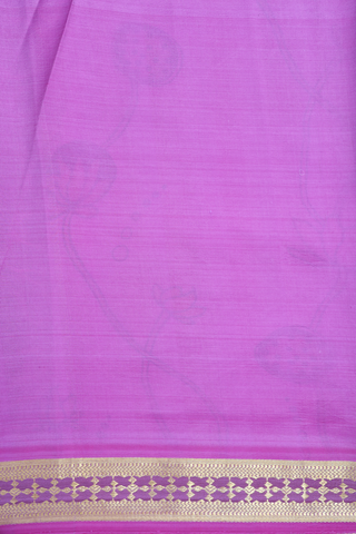 Allover Floral Printed Light Purple Kanchipuram Silk Saree