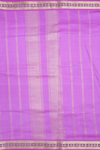 Allover Floral Printed Light Purple Kanchipuram Silk Saree
