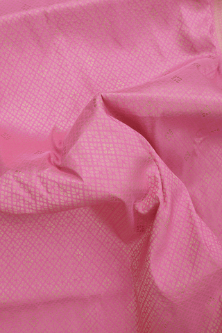 Allover Floral Zari Buttis Orchid Pink Banarasi Silk Saree
