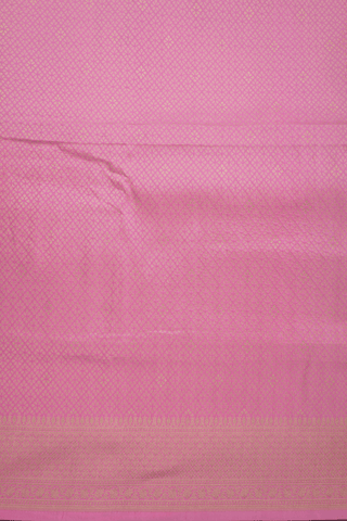 Allover Floral Zari Buttis Orchid Pink Banarasi Silk Saree