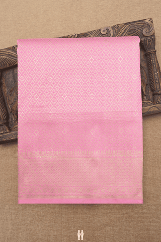 Allover Floral Zari Buttis Orchid Pink Banarasi Silk Saree