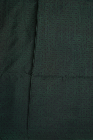Allover Geometric Design Dark Green Printed Silk Saree