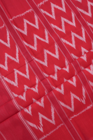Allover Ikat Motifs Stone Blue Pochampally Cotton Saree