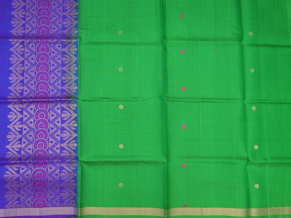 Allover Motifs Blue Silk Unstitched Salwar Material