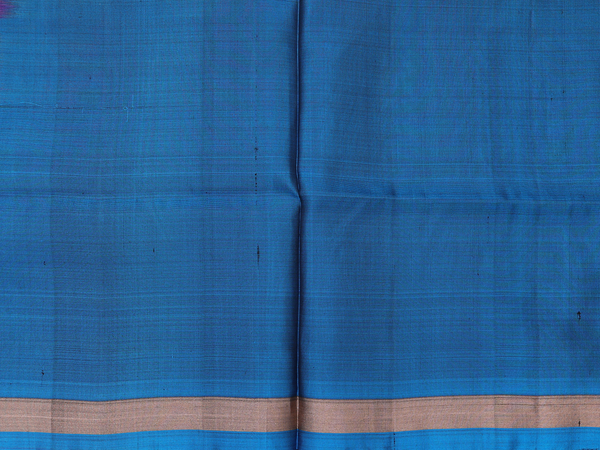 Allover Motifs Deep Sky Blue Silk Unstitched Salwar Material