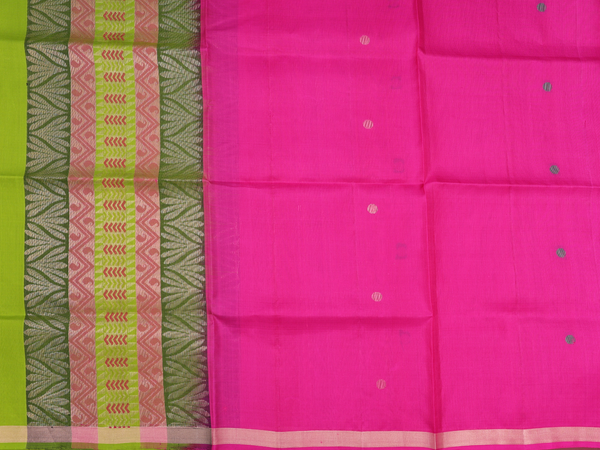 Allover Motifs Parrot Green Silk Unstitched Salwar Material