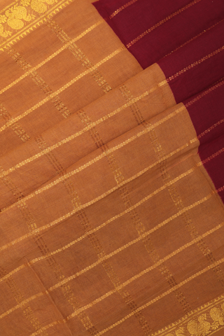 Allover Neli Design Burgundy Red Sungudi Cotton Saree