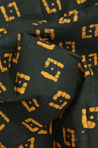 Allover Printed Buttas Dark Green Sungudi Cotton Saree