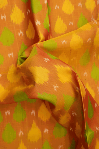 Allover Printed Design Golden Yellow Soft Silk Saree