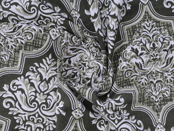 Allover Printed Design Green Cotton Single Bedspread