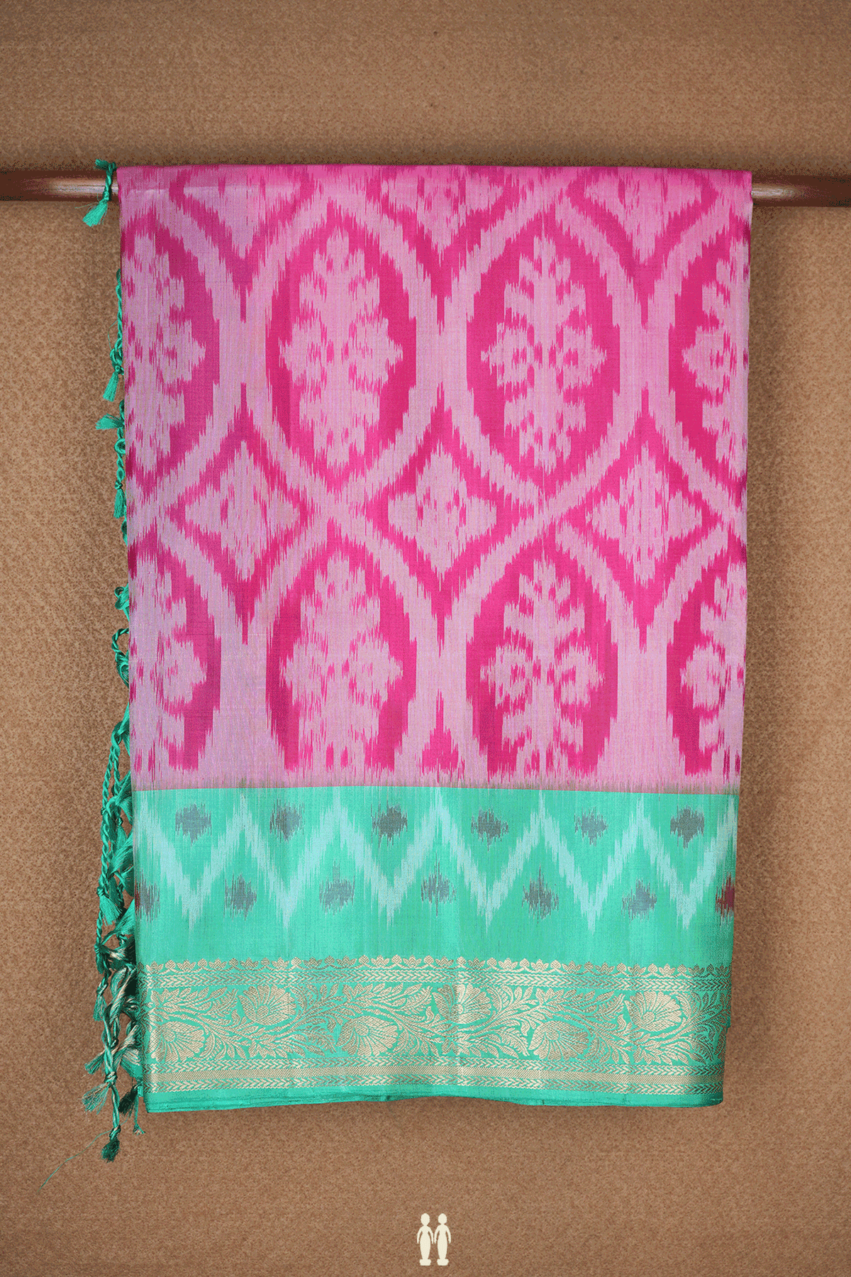 Allover Printed Design Rani Pink Soft Silk Saree