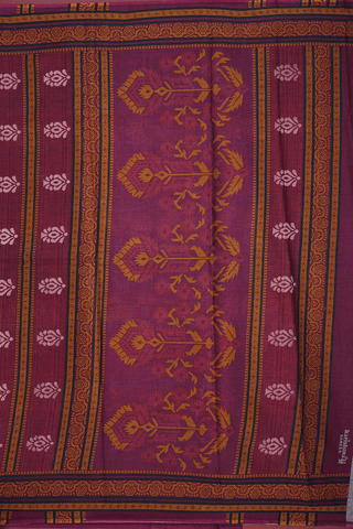 Allover Printed Motifs Multicolor Ahmedabad Cotton Saree