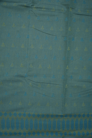 Allover Self Design Turkish Blue Bengal Cotton Saree