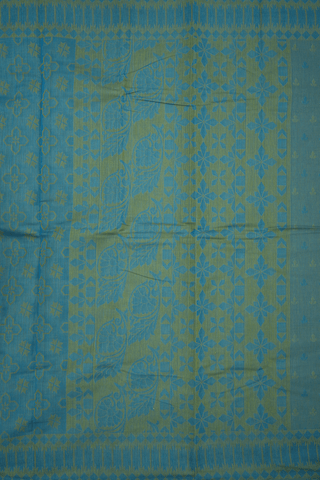 Allover Self Design Turkish Blue Bengal Cotton Saree
