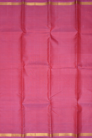 Allover Stripes Design Orchid Pink Kanchipuram Silk Saree