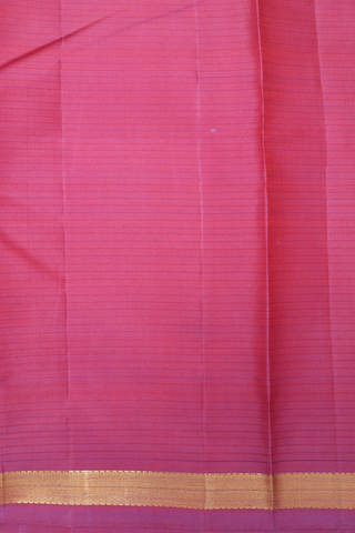 Allover Stripes Design Orchid Pink Kanchipuram Silk Saree