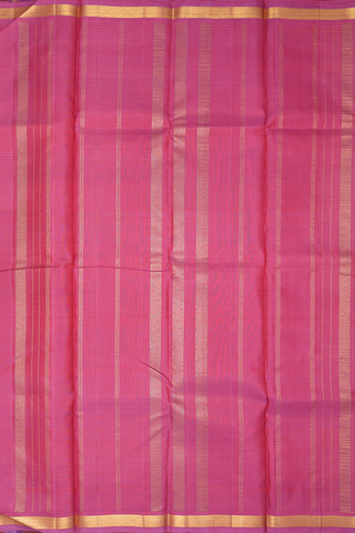 Allover Stripes Design Orchid Pink Kanchipuram Silk Saree
