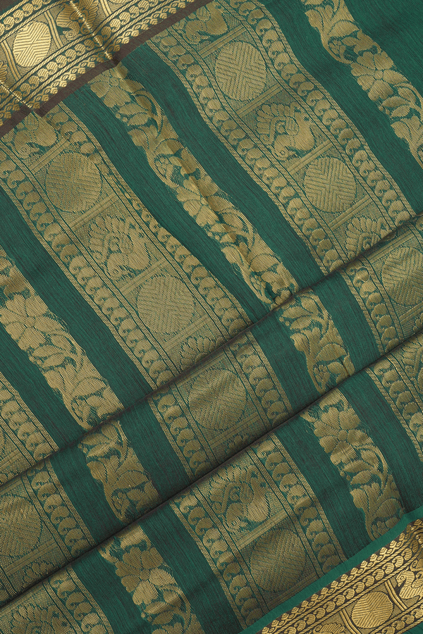 Allover Zari Buttas Grape Purple Nine Yards Cotton Saree
