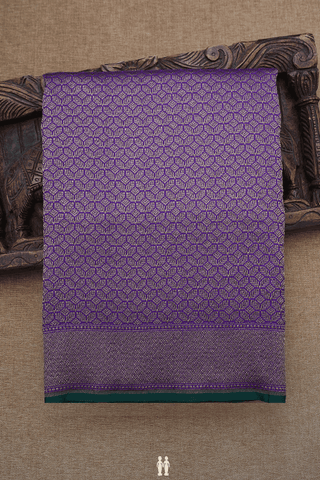 Allover Zari Design Purple Banarasi Silk Saree