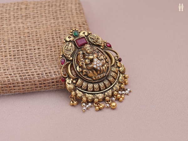 Antique Design Gold Plated Pure Silver Juda Pin